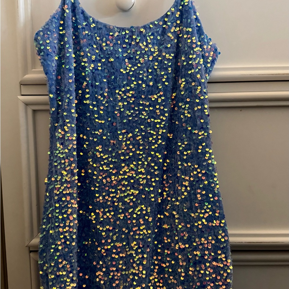 Blue Lucy in the Sky Sequin Dress